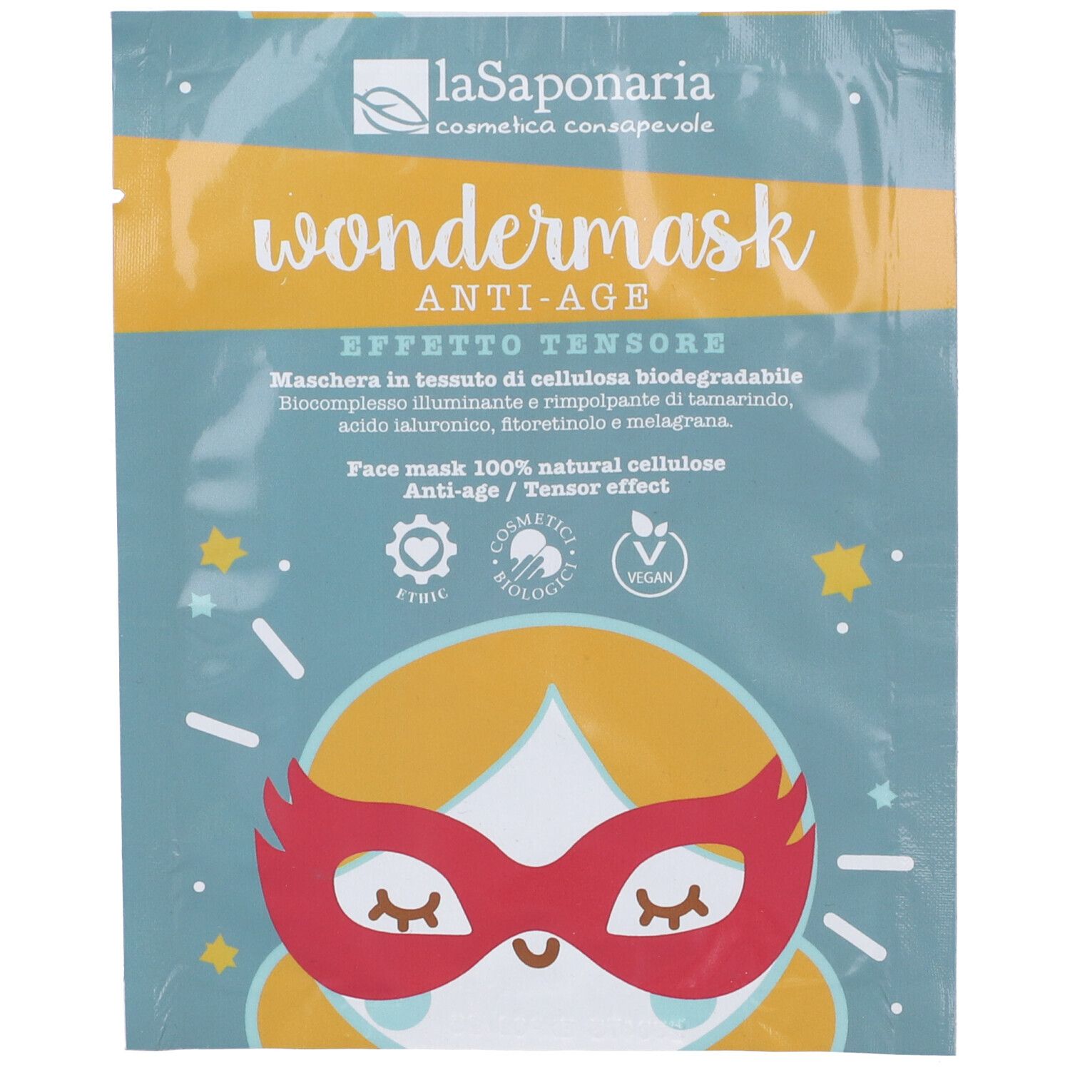 La Saponaria Wondermask - Maschera In Tessuto Anti-age 10 ml