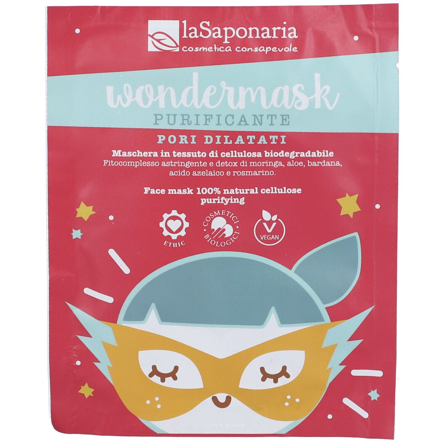 La Saponaria Wondermask - Maschera In Tessuto Purificante 10 ml