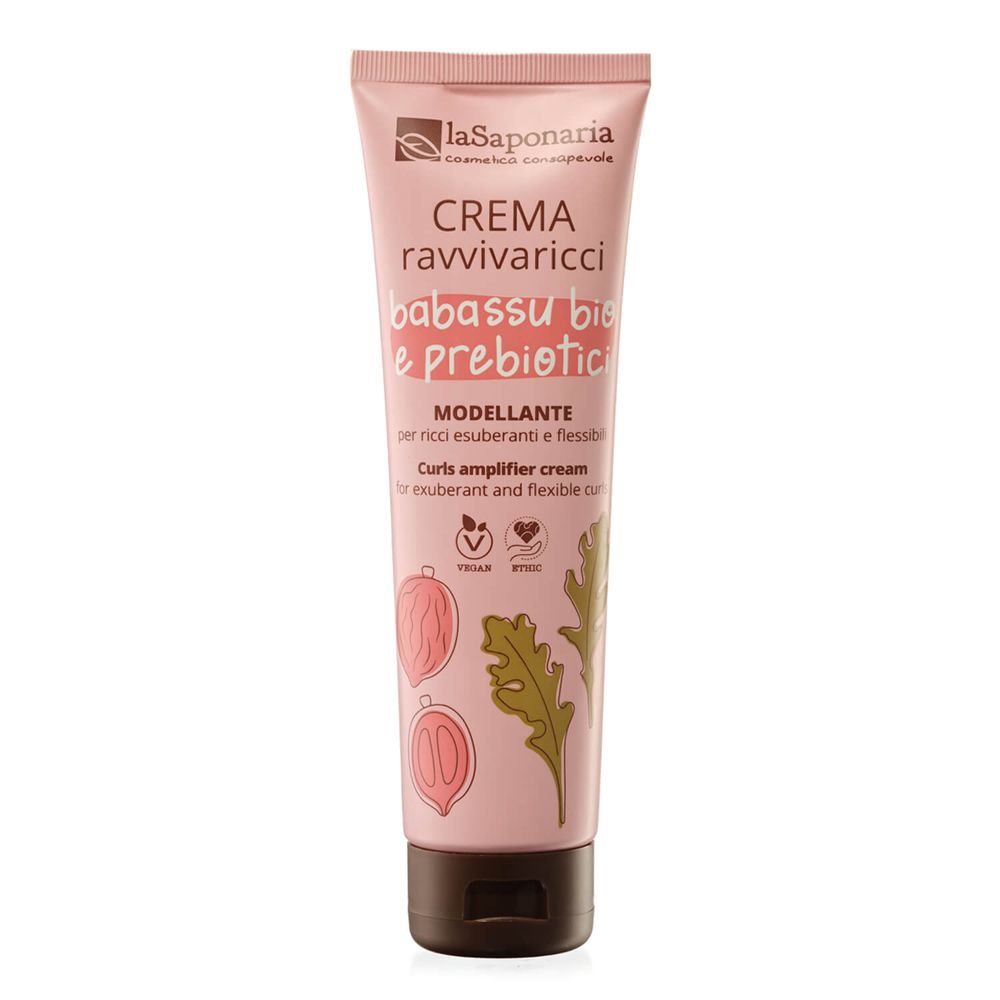 La Saponaria Crema Ravvivaricci Modellante Babassu Bio e Probiotici 150 ml