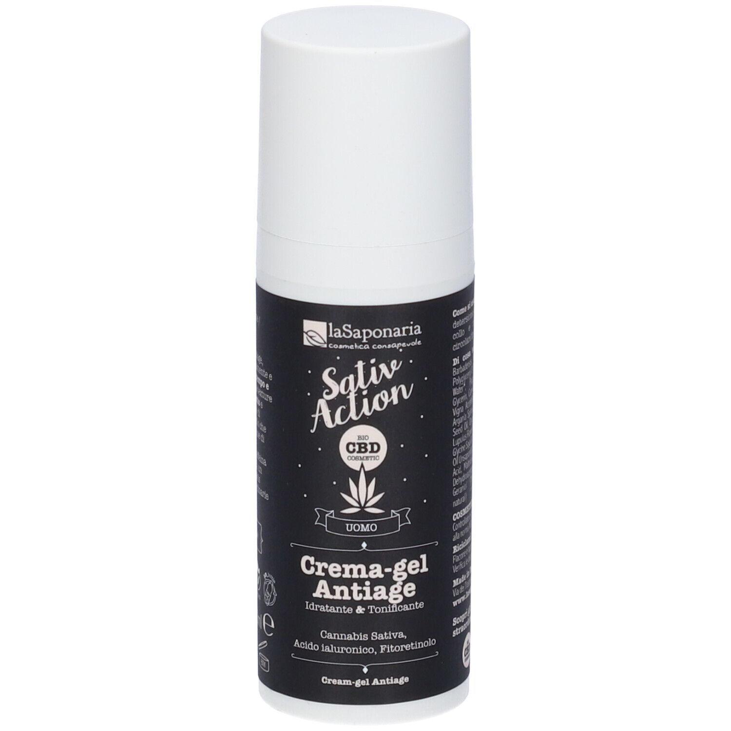 La Saponaria Sativaction Cbd Cream Gel Viso Antiage Men 50 ml Emulsione