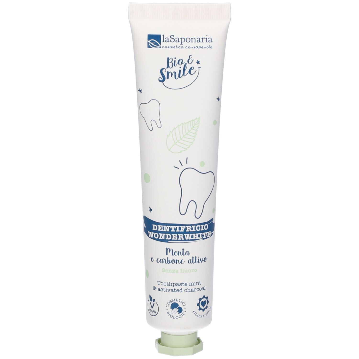 La Saponaria Dentifricio WonderWhite Menta&Carbone 75 ml