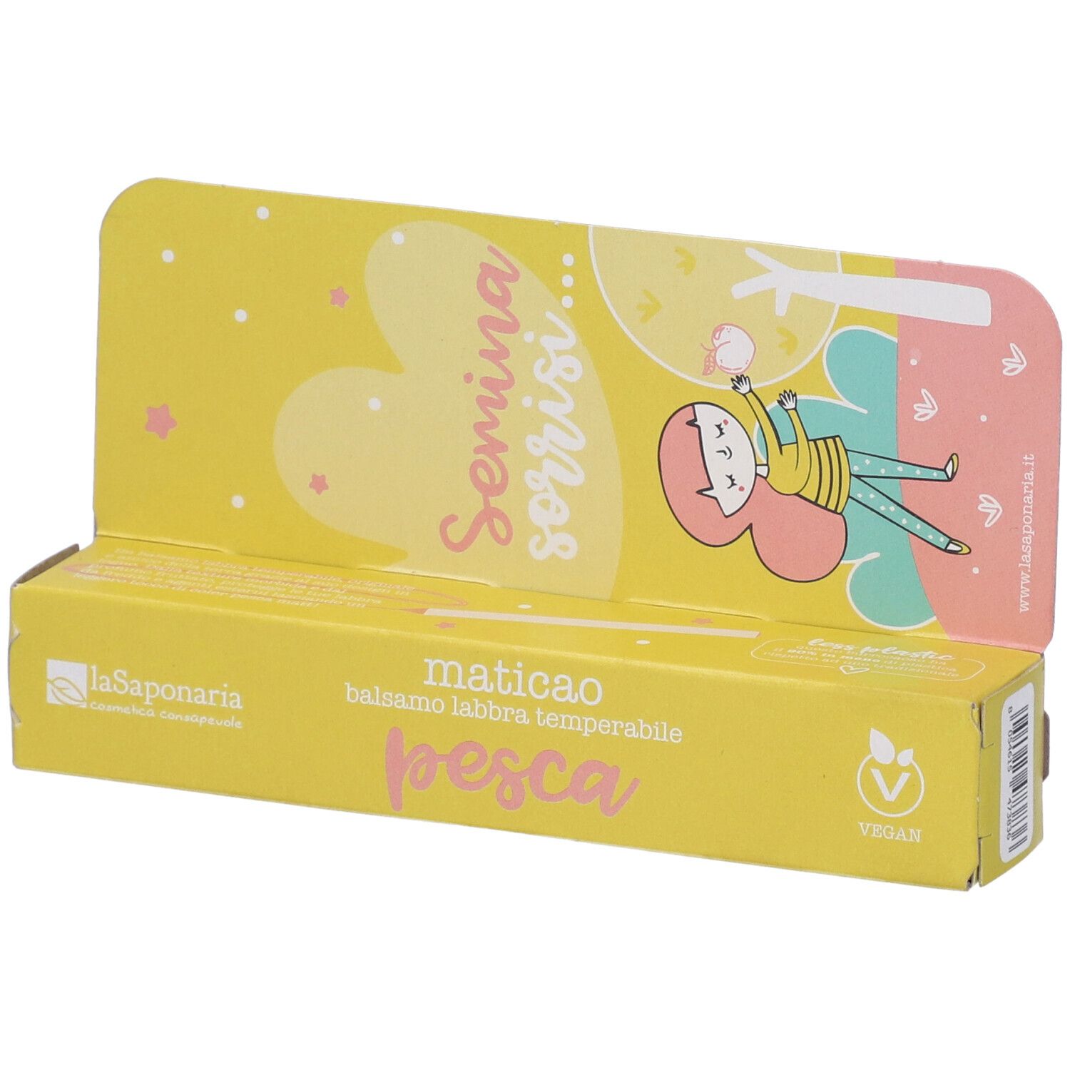 La Saponaria Maticao Balsamo Labbra Temperabile Pesca 8 g