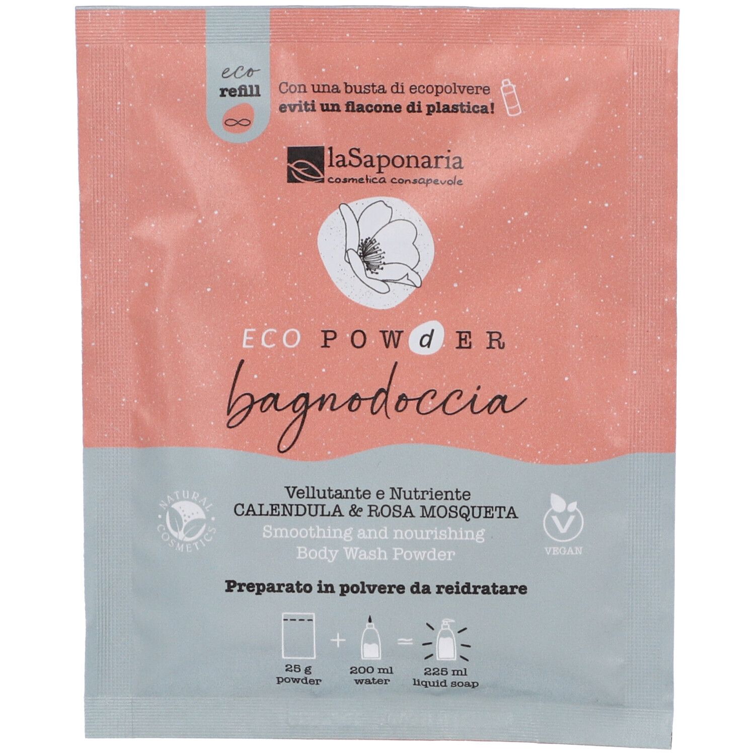 La Saponaria Bagnodoccia in Polvere Calendula & Rosa Mosqueta Refill 25 g