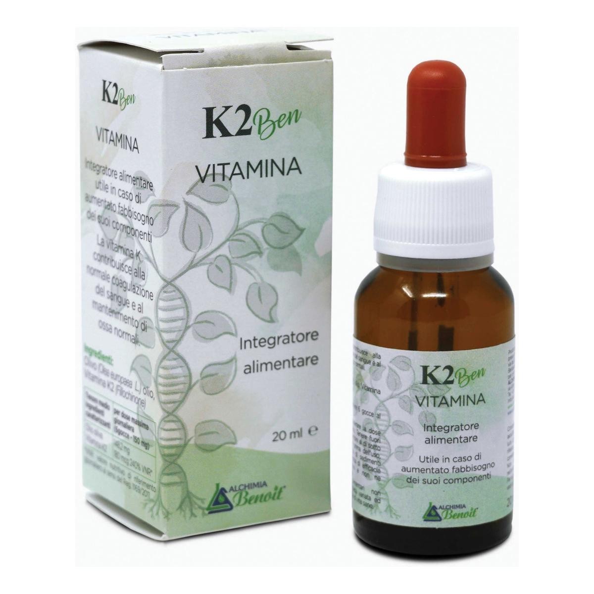 Alchemia Benoit K2 Ben Vitamina Gocce 20 ml Soluzione orale — confronto prezzi
