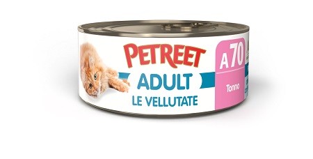 PETREET GATTO ADULT A70 VELLUTATE TONNO 70GR (lattina) — confronto prezzi