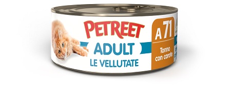 PETREET GATTO ADULTA 71 VELLUTATE TONNO CAROTE 70GR (lattina)