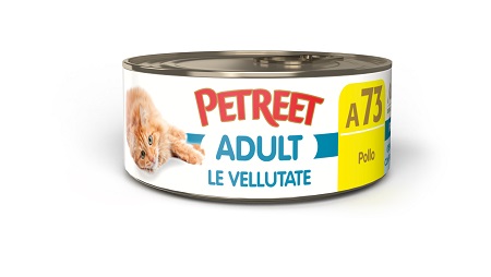 PETREET GATTO ADULT A73 VELLUTATE POLLO 70GR (lattina)