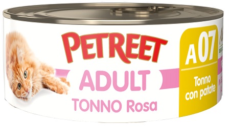 PETREET GATTO ADULT A07 TONNO ROSA PATATE 70GR (lattina) — confronto prezzi