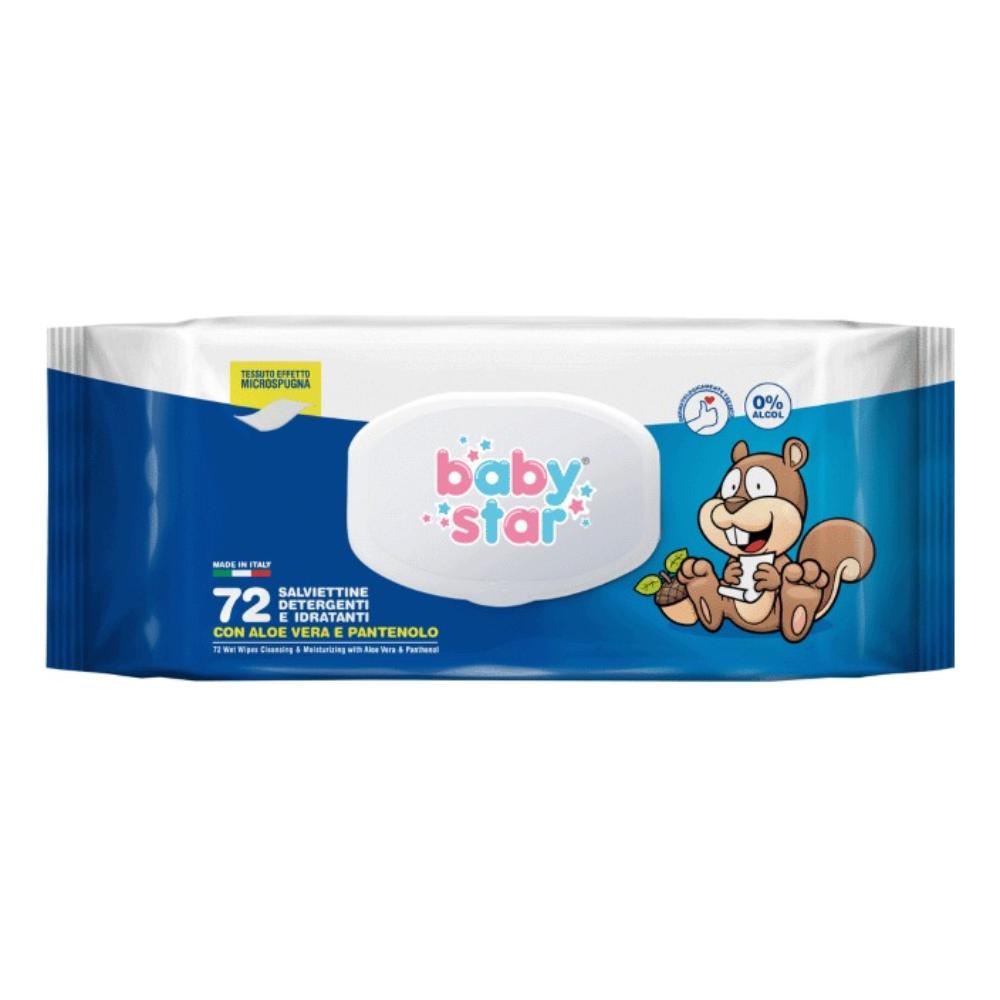 Farvima BabyStar Salviette Detergenti e Idratanti Popup Bebè, 72 Salviette