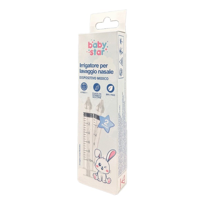 Irrigatore lavaggio nasale baby star 2 pezzi