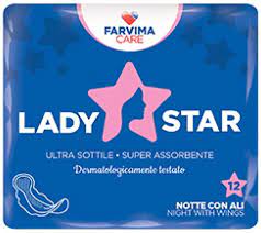 Assorbenti esterni ladystar cotone giorno ali 10 pezzi