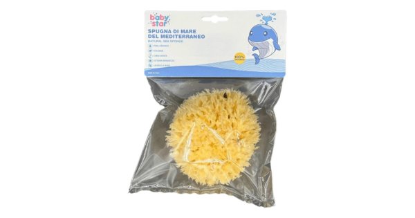 Baby Star Spugna Naturale Di Mare Del Mediterraneo 12cm