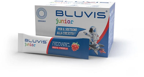 Bluvis Junior Integratore Per Il Sistema Immunitario 20 Stick Gusto Fragola