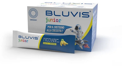 Bluvis Junior Integratore Per Il Sistema Immunitario E Sistema Nervoso 20 Stick Gusto Banana