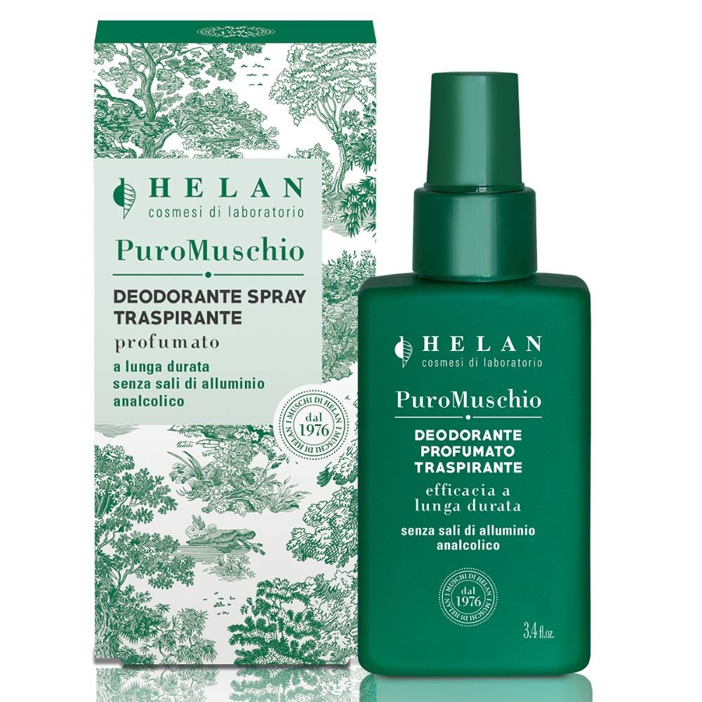Helan Puro Muschio Deodorante Profumato Traspirante in Spray, 100ml