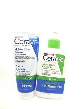 Cerave Crema Idratante 177 ml + Detergente Idratante 236 ml
