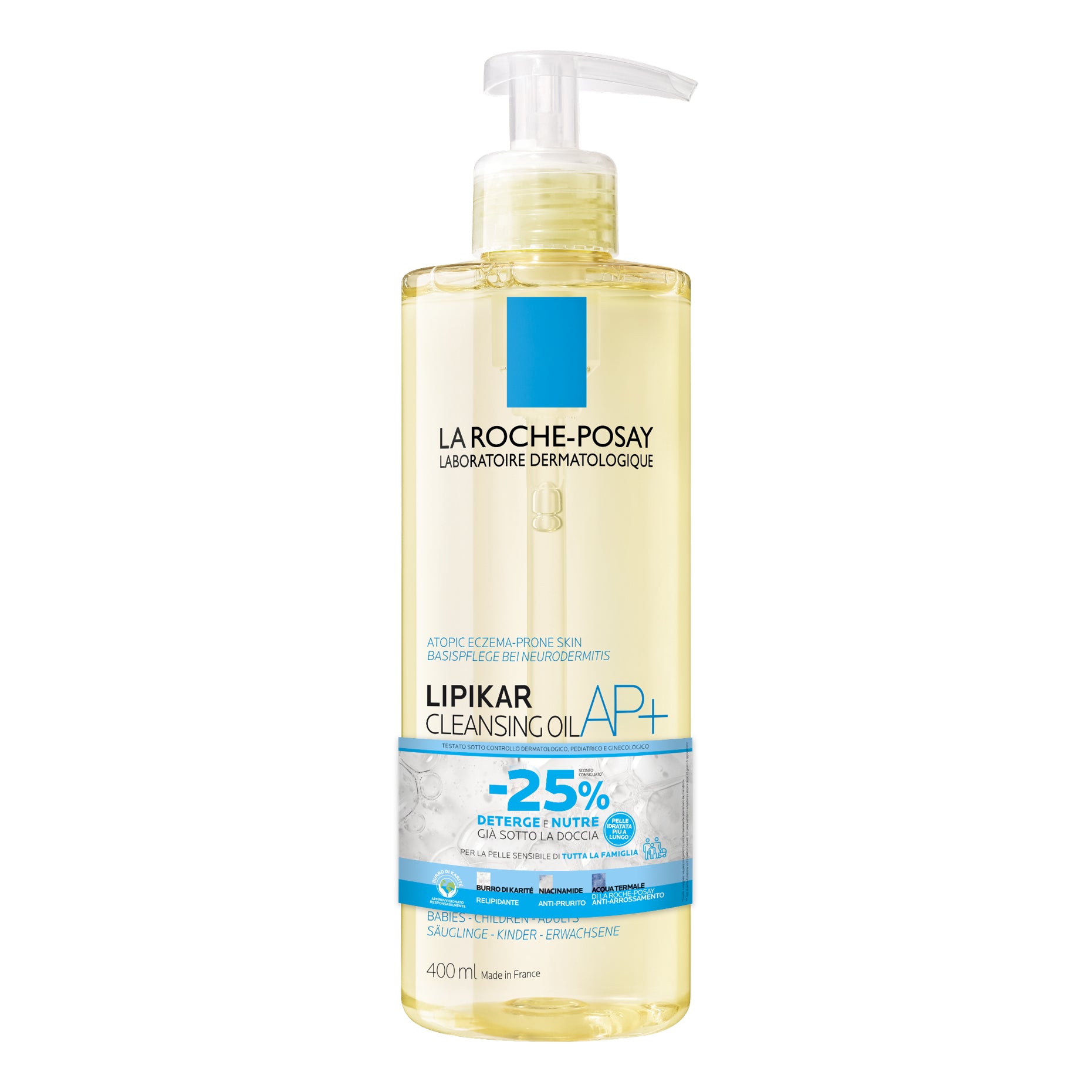 La Roche Posay Lipikar Huile Lavante AP+ | Olio Detergente Pelle Atopica | 400ml
