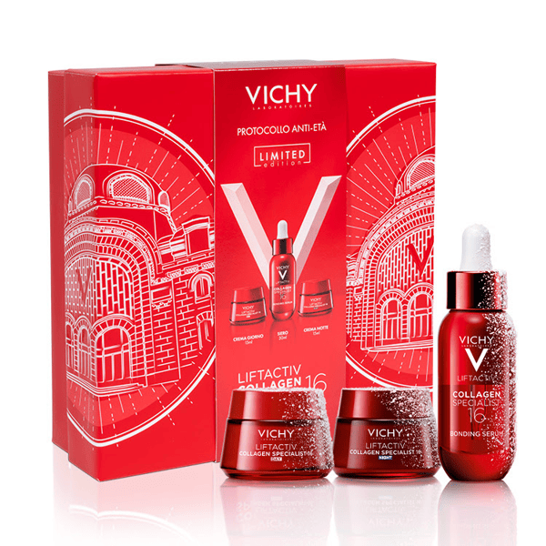 Vichy Liftactiv Collagen Specialist Cofanetto con Siero 30 ml + Crema Giorno 15 ml + Crema Notte 15 ml
