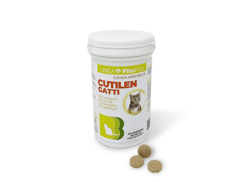 Trebifarma Cutilen Gatti Integratore Salute e Bellezza Del Mantello 50 Compresse