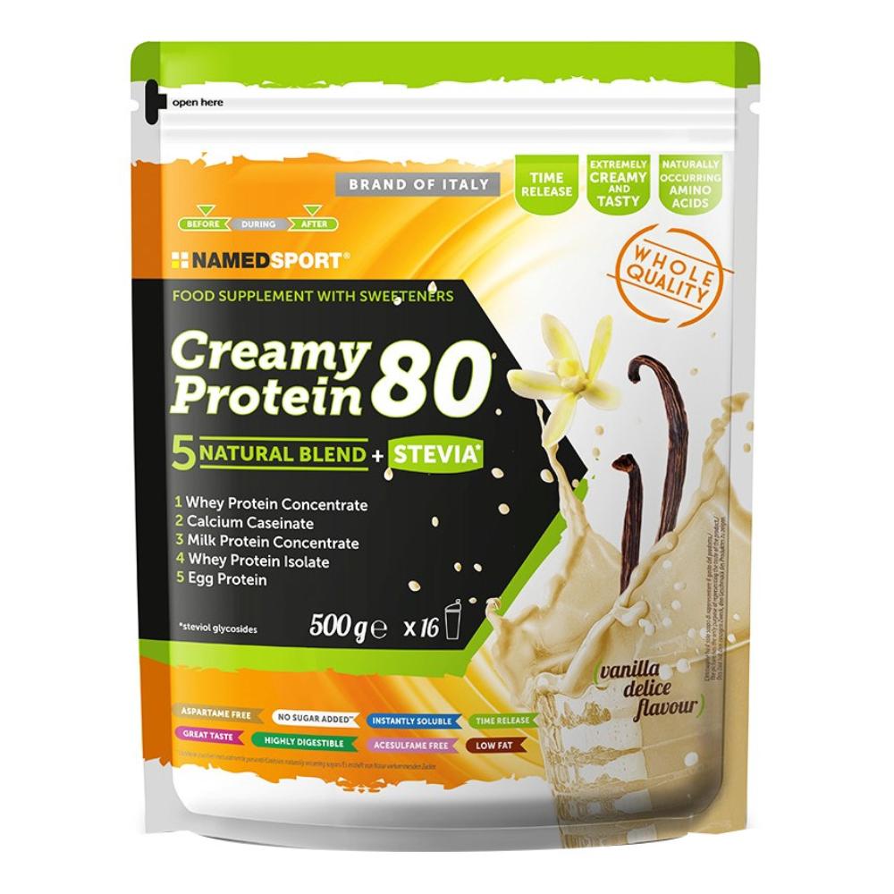 Named Sport - Creamy Protein Vanilla Delice 500g - Integratore proteico cremoso al gusto di vaniglia - Alta qualità e gusto delizioso — confronto prezzi