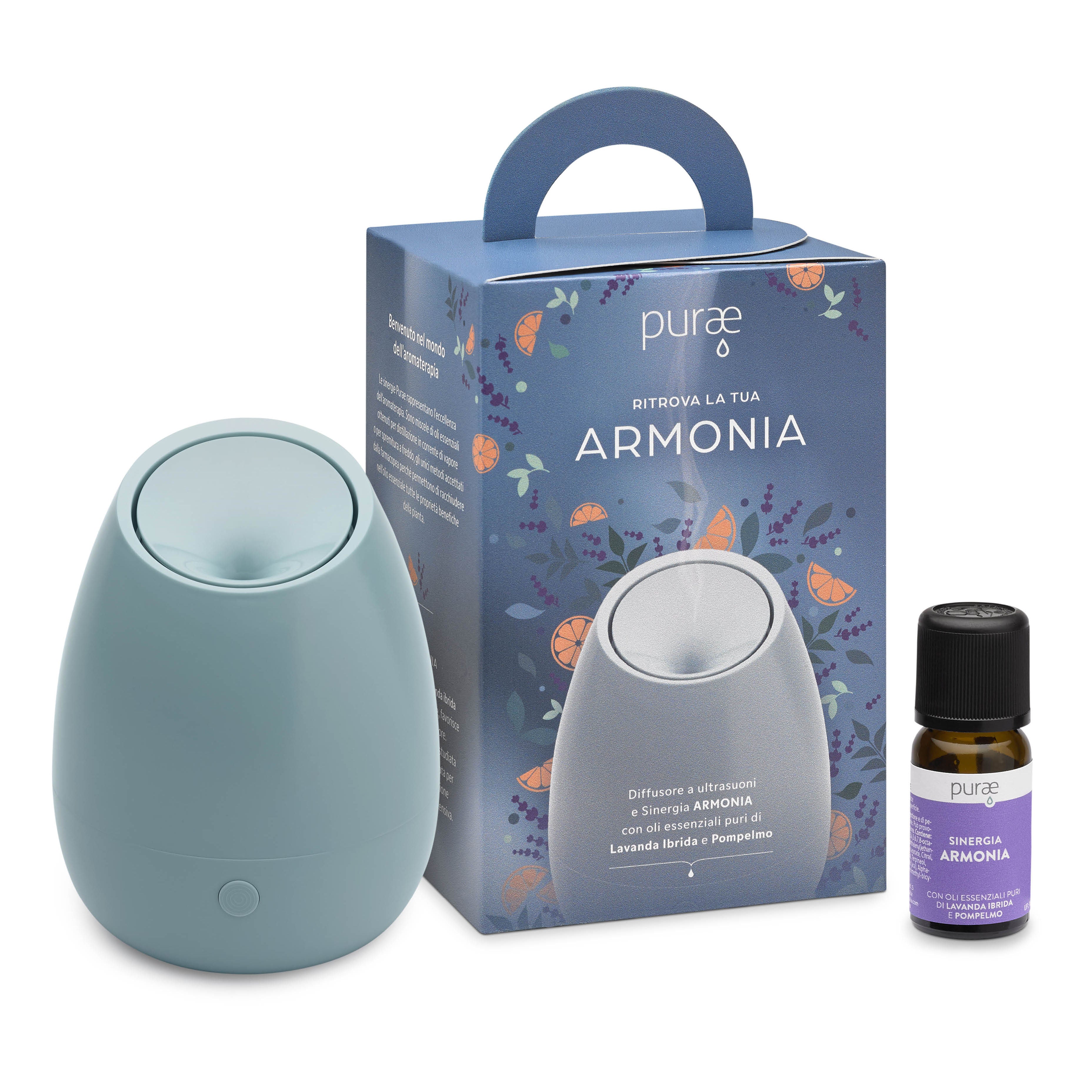 Purae Kit Armonia | Diffusore + Sinergia Lavanda Pompelmo | 100ml