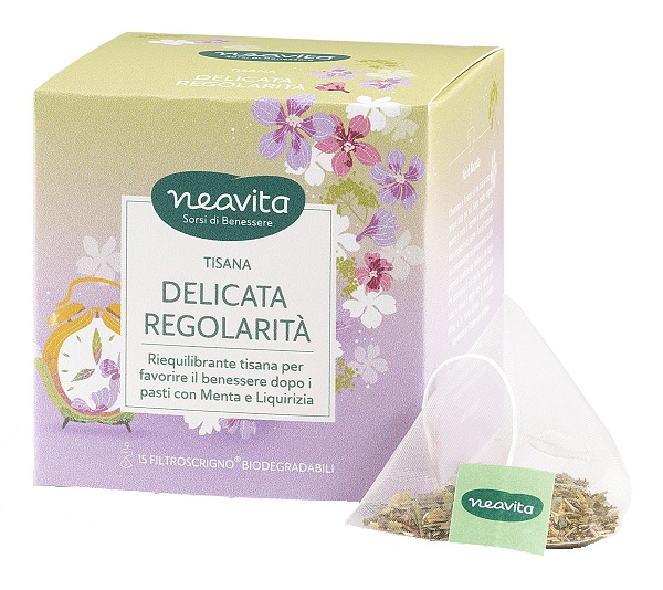 Neavita Tisana Delicata Regolarità Malva e Psillio Benessere Intestinale, 15 Filtroscigno