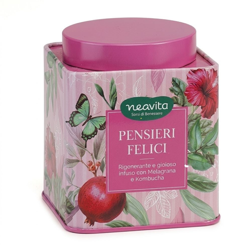 Neavita Pensieri Felici - Infuso a base di melograno e kombucha per il rilassamento, 70 g