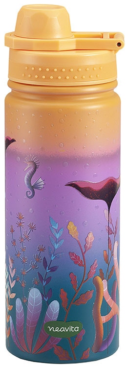 Neavita Twice Forever - Bottiglia thermos arancione in acciaio inox per tisane e bevande, 500 ml