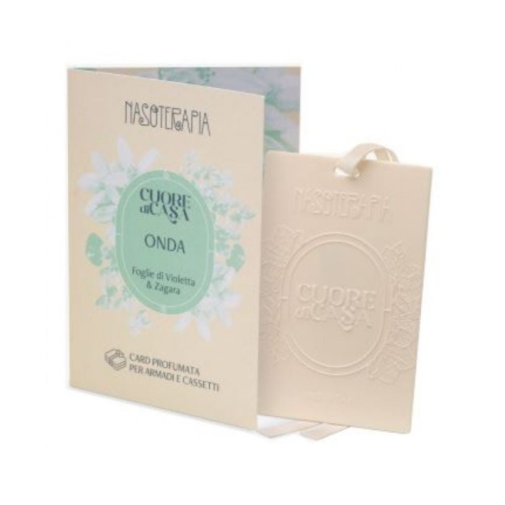 Nasoterapia Cuore di Casa - Onda Card Profumata per gli armadi e i cassetti foglie di violetta e zagara, 1 pezzo