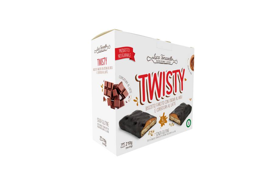Dolceria Tomasello Twisty Biscotto con Crema Mou Senza Glutine 210 g — confronto prezzi