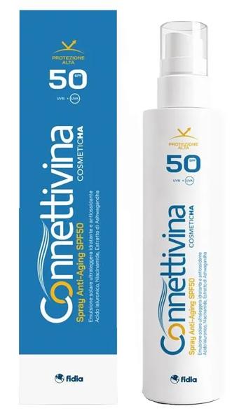Connettivina Spray Anti-Aging 180ml Protezione Solare SPF 50 Idratante e Antiossidante