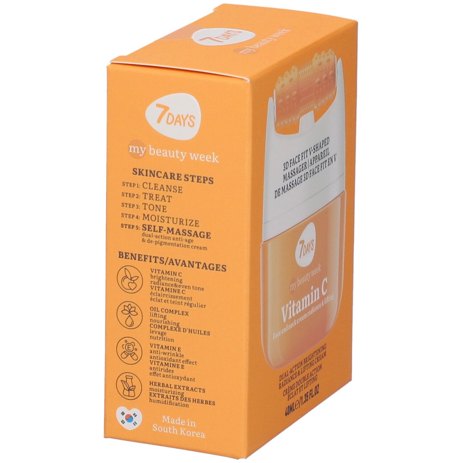 7Days My Beauty Week Face Cream Massager Radiance & Lifting Concentrate Vitamin C 1 pz Soluzione