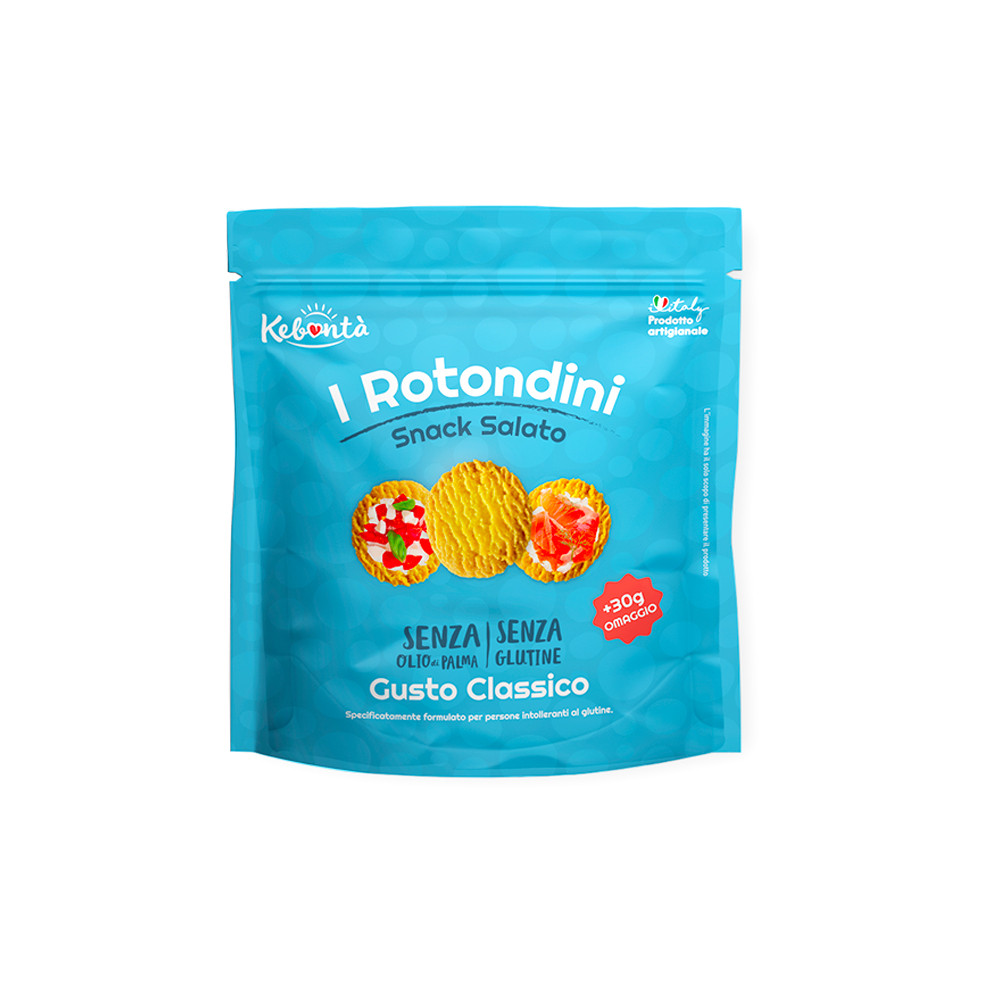 Kebonta' i rotondini snack salato gusto classico 150 g + 30 g in omaggio