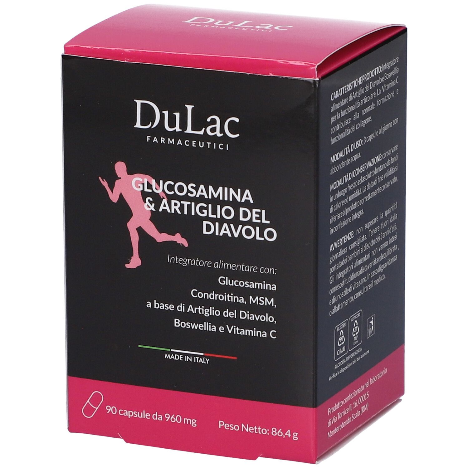 Dulac Glucosamina & Artiglio del Diavolo Capsule 86,4 g