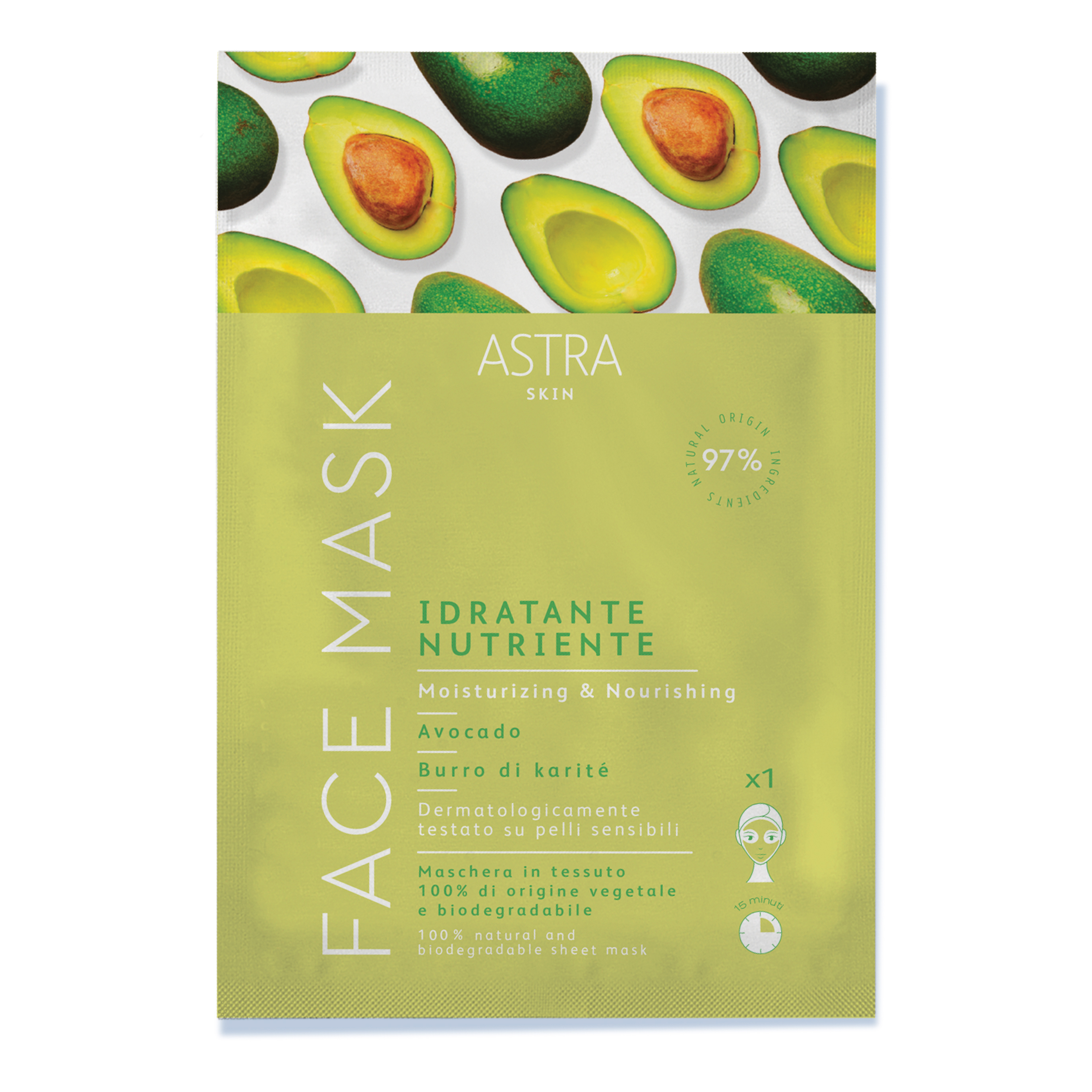 Astra Skin Face Mask Idratante Nutriente 1 pz Maschera viso