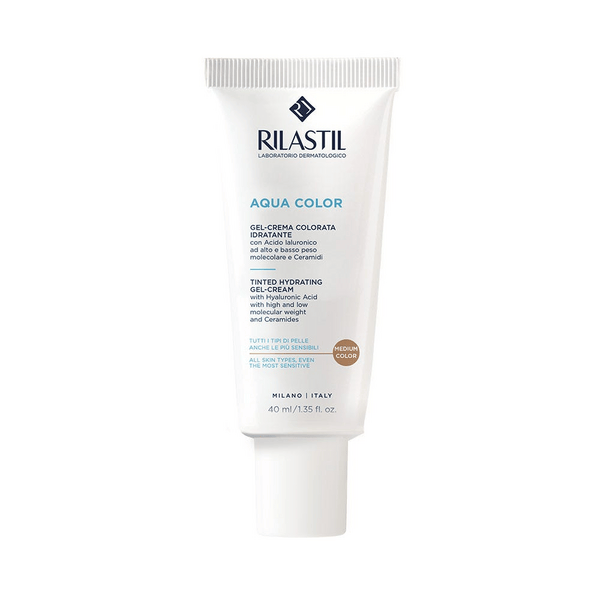 Rilastil Aqua Color Gel-Crema Colorata Idratante Colorazione Medium 40 ml