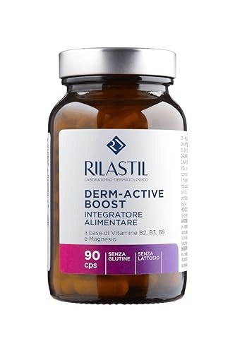 Rilastil Derm-Active Boost 90 Capsule Integratore di Vitamina B e Magnesio per un Pelle Sana