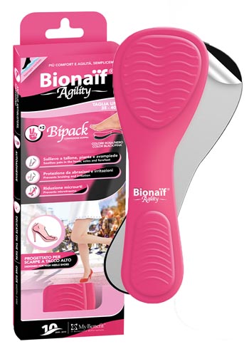 Bionaif agility sottopiede confezione doppia rosa e nero — confronto prezzi