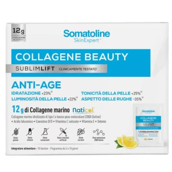 Somatoline SkinExpert Collagene Beauty SublimLift 10 Bustine Integratore Anti-Età Gusto Limone