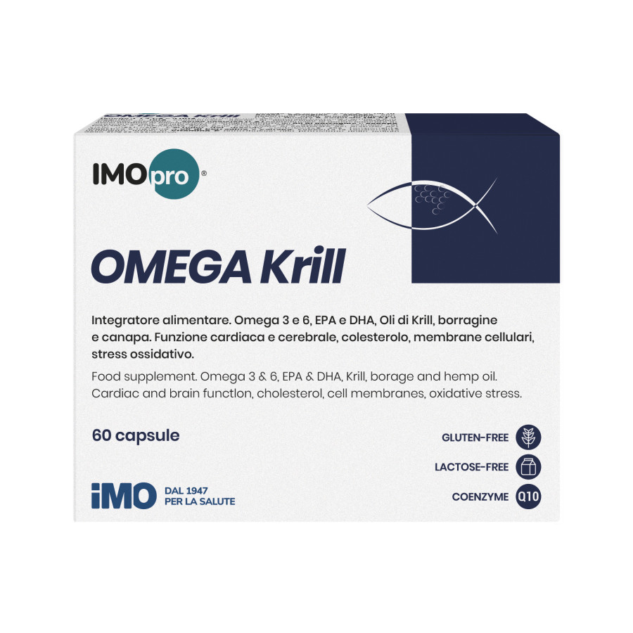 Imo Omega Krill Integratore di Acidi Grassi Omega 3 60 Capsule