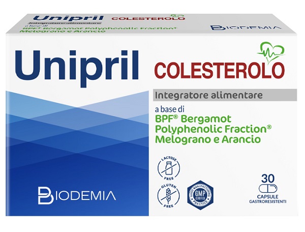 Unipril Colesterolo Integratore Controllo Colesterolo 30 Capsule Gastroresistenti
