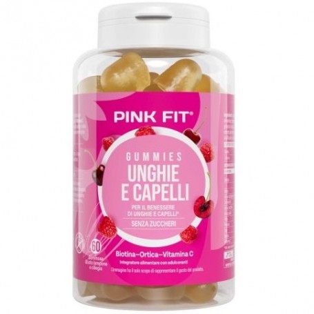 PINK FIT - INTEGRATORE UNGHIE E CAPELLI - Biotina e Vitamina C - 60 Gummies — confronto prezzi