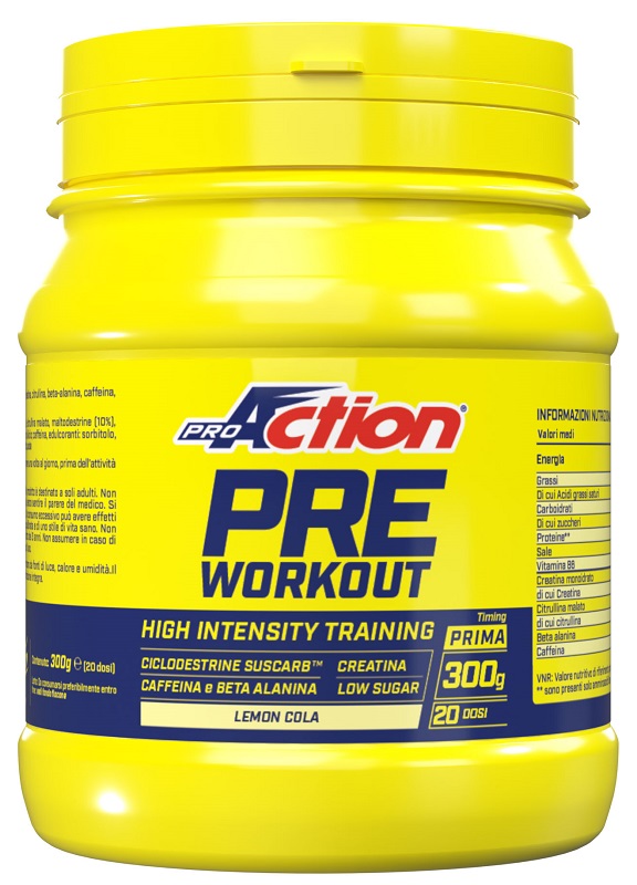 ProAction Fit Pre Workout Integratore per Sportivi Gusto Lemon Cola 300 g — confronto prezzi