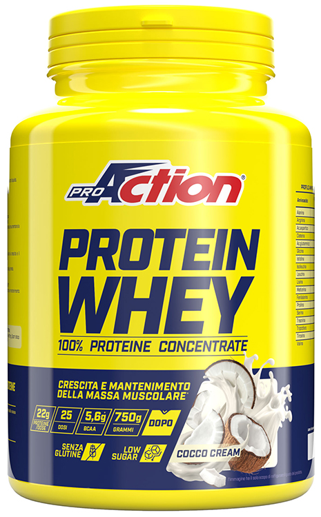 proaction protein whey concentrate cocco cream 750 g senza glutine