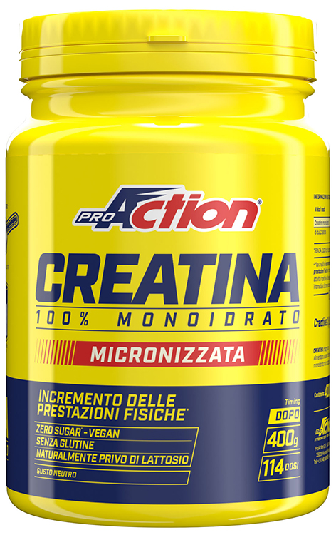ProAction Creatina per Forza e Resistenza Muscolare Barattolo da 400 g