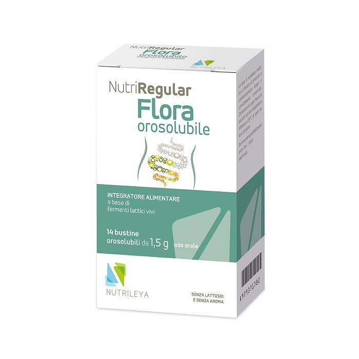 Nutriregulair Flora Orosolubile Integratore A Base Di Fermenti Lattici Vivi 14 Bustine — confronto prezzi