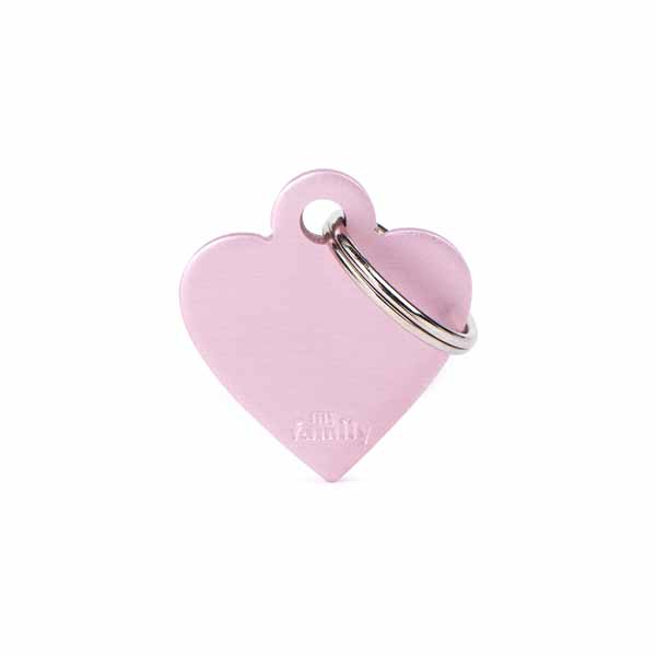 MY FAMILY MEDAGLIETTA CUORE (S) ALLUMINIO ROSA (REF. MFB24)