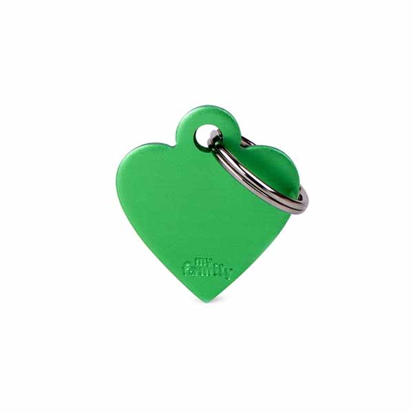 MY FAMILY MEDAGLIETTA CUORE (S) ALLUMINIO VERDE (REF. MFB41)