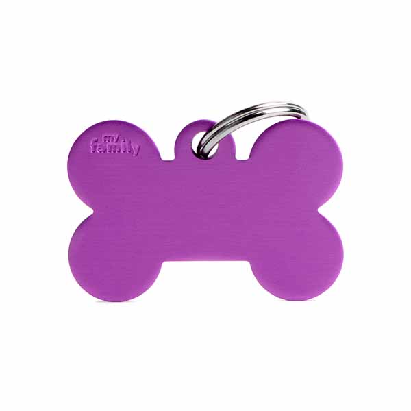 MY FAMILY MEDAGLIETTA OSSO (L) ALLUMINIO VIOLA (REF. MFB46)