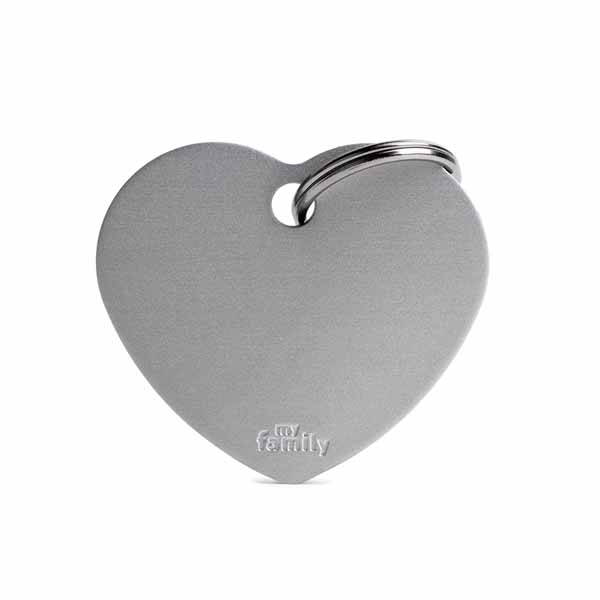 MY FAMILY MEDAGLIETTA CUORE (L) ALLUMINIO GRIGIO (REF. MFB67)